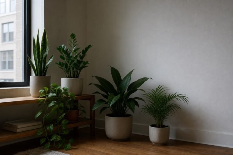 Best low-light indoor plants arranged in a north-facing room