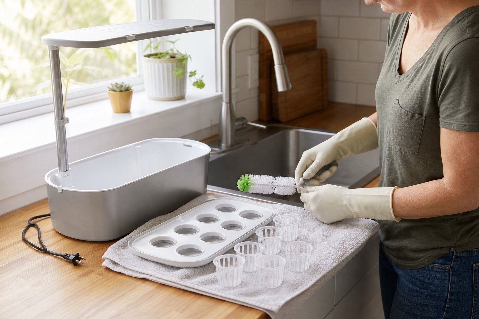 How to clean a hydroponic system between crops