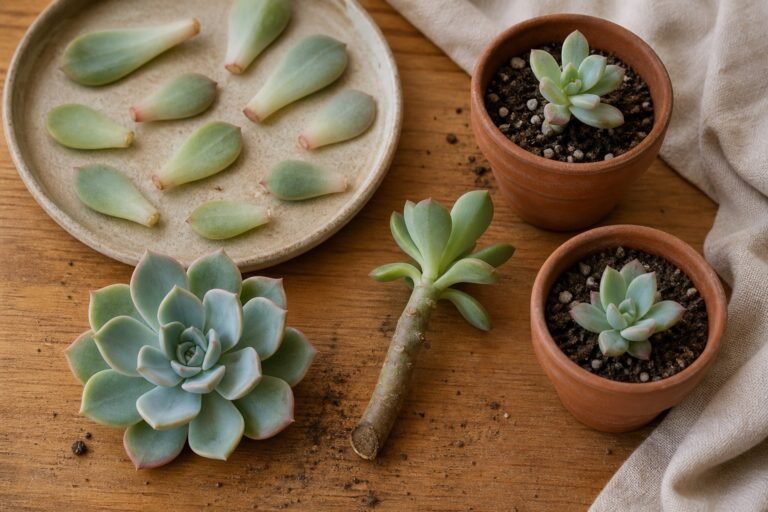 How to propagate succulents with leaves, stem cuttings, offsets, division, and seed